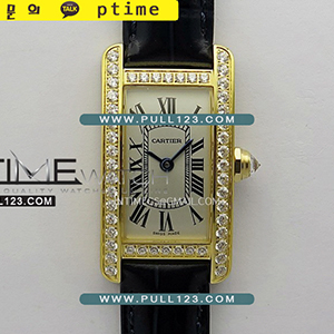 [RONDA QUARTZ] Cartier Tank Americaine Watch small 19mm YG K11 1:1 Best Edition - 까르띠에 탱크 아메리칸 워치 스몰 여성용 베스트 에디션