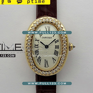 [SWISS QUARTZ] Cartier LBaignoire Watch Diamond Bezel YG AF Best Editionn - 까르띠에 베누아 베스트에디션