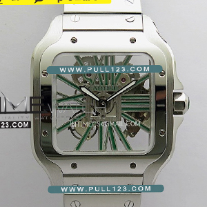 [9611MC MOVE] Santos de Cartier Skeleton SS MLF Best Edition - 까르띠에 산토스 베스트 에디션