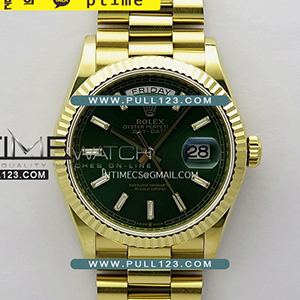 [2836 MOVE] Rolex DayDate 36mm 128239 904L YG Gain Weight KF 1:1 Best Edition - 로렉스 데이데이트 베스트에디션 무게추가버전